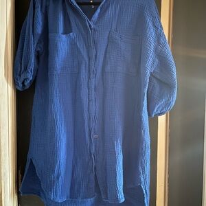 Women's YFB “Young Fabulous and Broke” Blue Casual Blouse